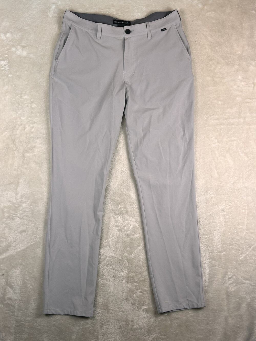 Travis Mathew Pants Open To Close Mens 34 Light Grey Stretch Performance Golf